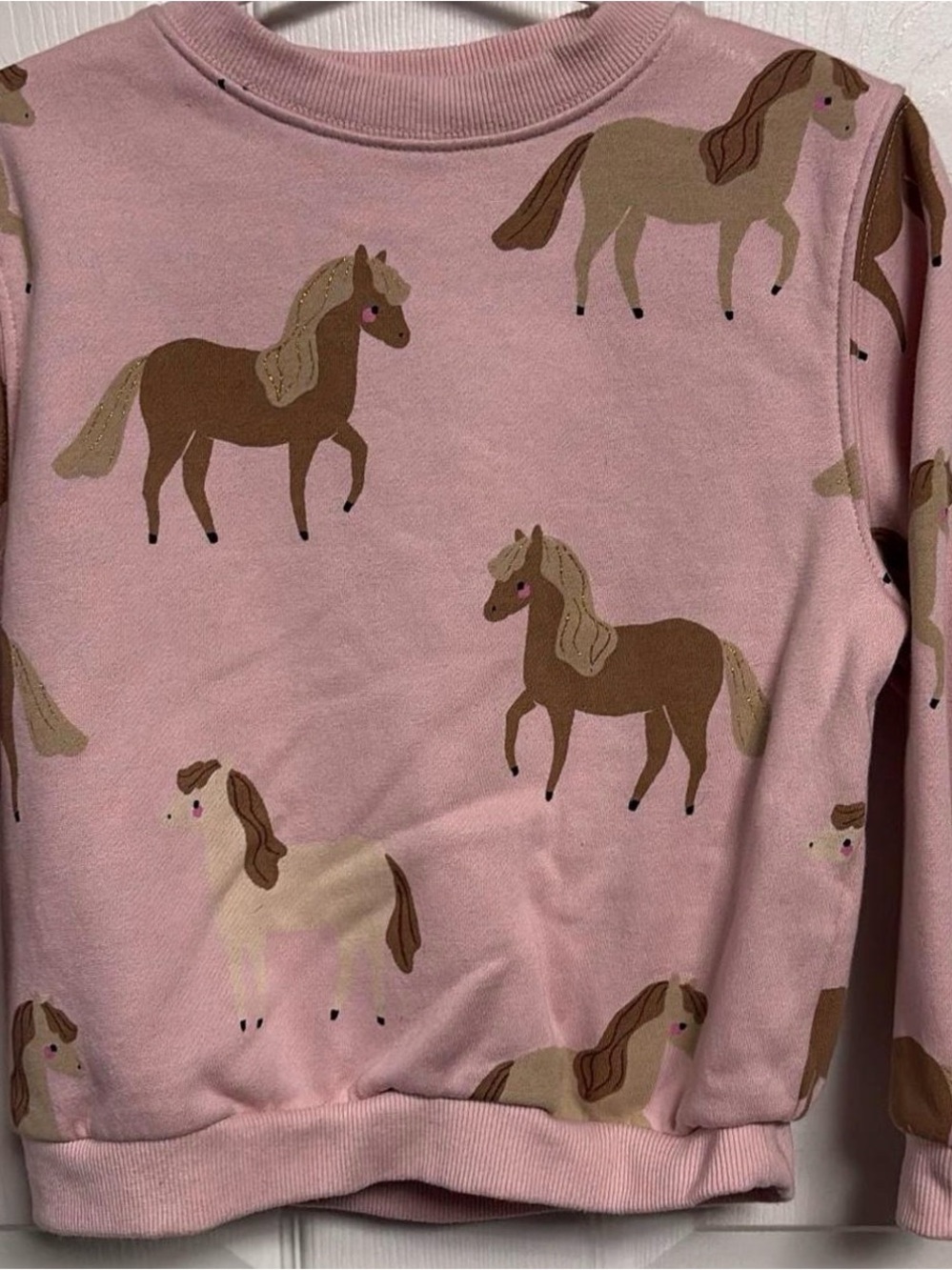 H&M Pink Horses Sweatshirt